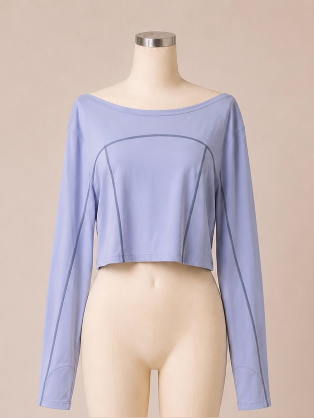 Old Navy Active PowerSoft Go-Dry Lavender Crop Workout Top XL